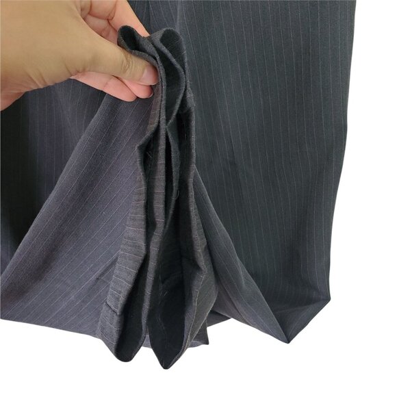 VANHEUSEN Womens Pants 2R Pinstripe Stretchy Gray Pink Mid Rise Office Career - Picture 8 of 11